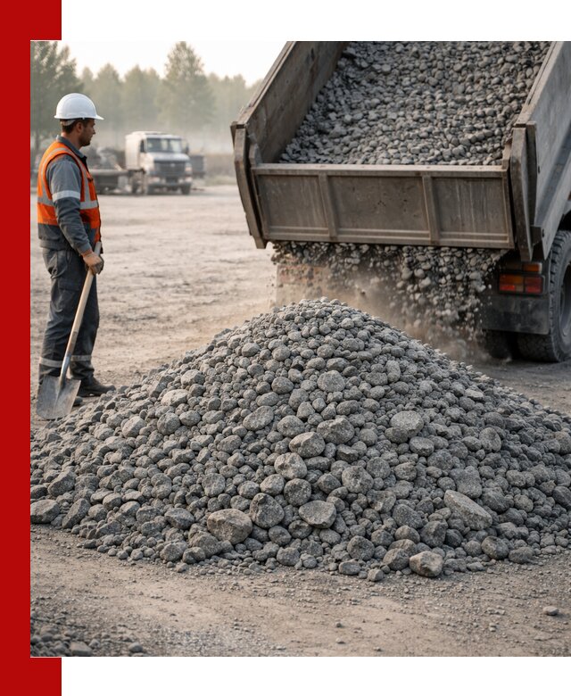 Гранитный щебень фракции 100–201 для строительства в Канаше