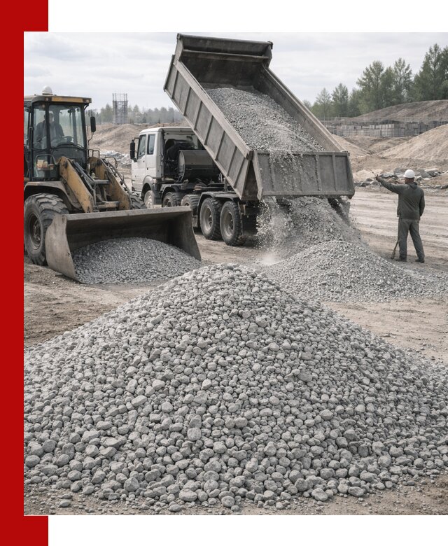 Доставка известнякового щебня фр. 5–20 в Канаше