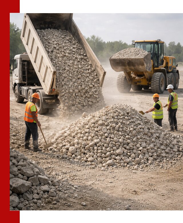 Доставка известнякового щебня фр. 40-70 в Канаше
