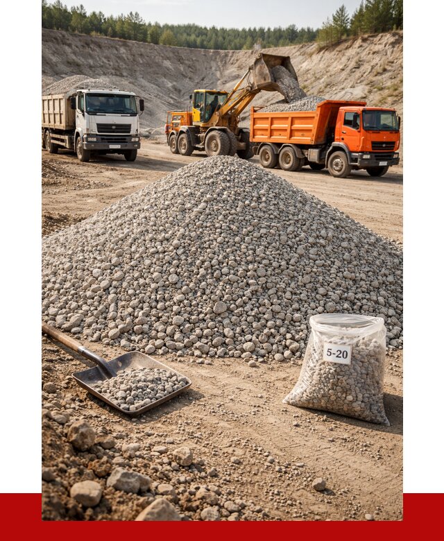 Доломитовый щебень фр. 5-20 в Канаше от 4314 р. | ПРОНЕРУДКна