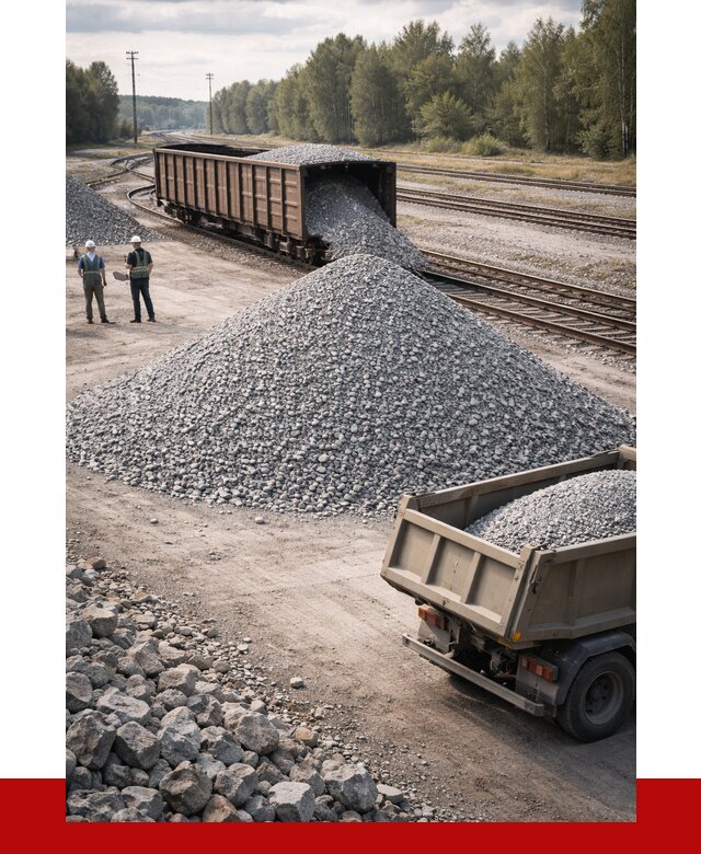 Железнодорожный щебень 20-60 в Канаше от 1746 р. | ПРОНЕРУДКна