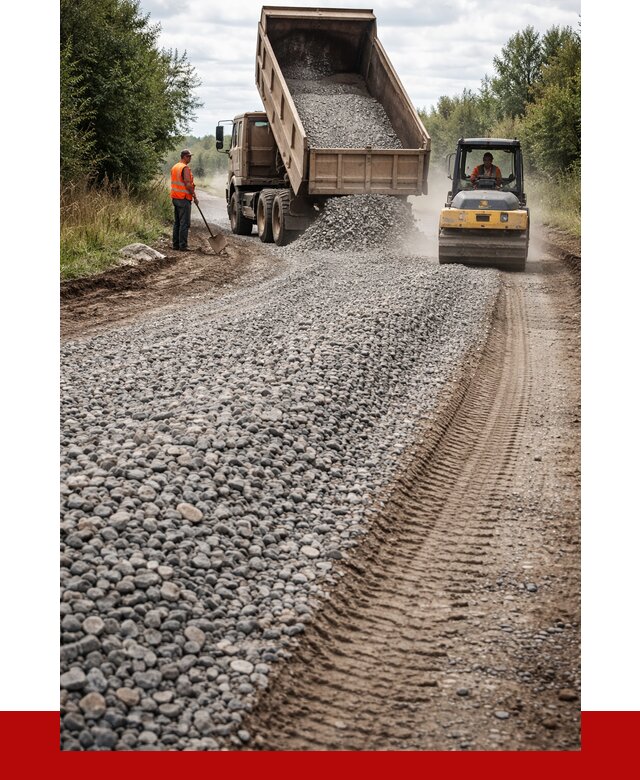 Щебень для отсыпки дороги в Канаше от 2773 р. ПРОНЕРУДКна