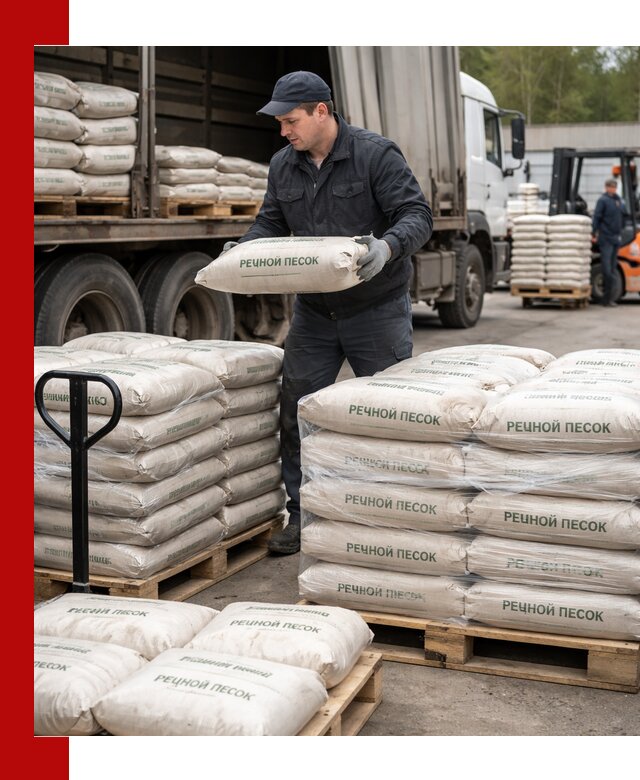 Речной песок в мешках с доставкой в Канаше