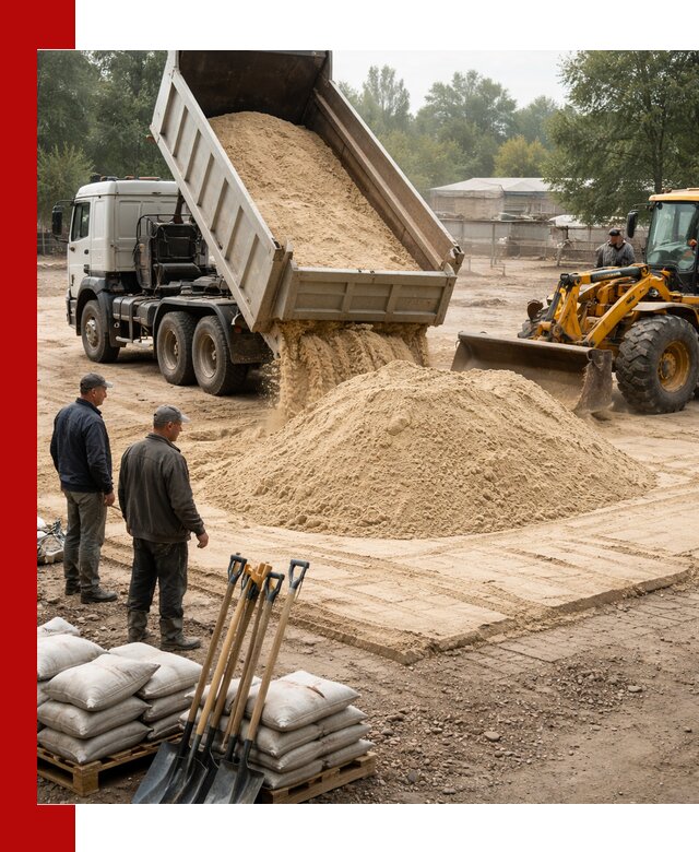 Доставка мытого песка в Канаше с самосвалами по выгодной цене
