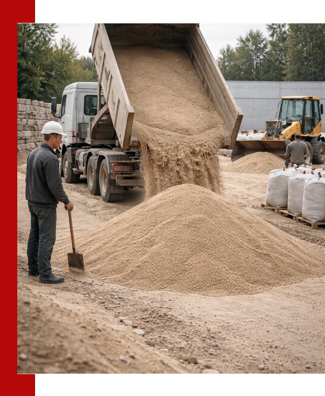 Кварцевый песок фракция 0–3 мм с доставкой в Канаше