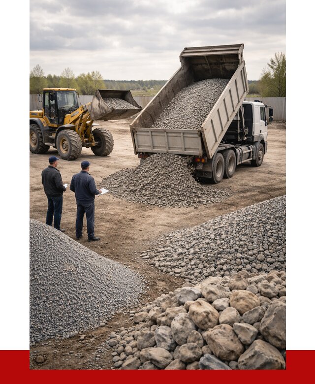 Гравий и камень с доставкой в Канаше от 4314 р. - ПРОНЕРУДКна