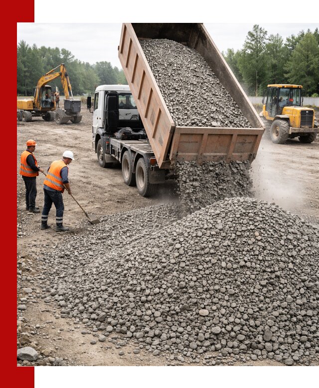 Доставка гравия фракции 40-70 в Канаше оптом и в розницу