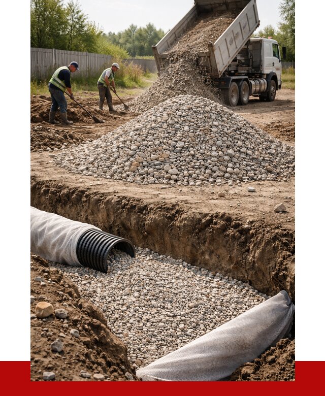 Гравий для дренажа в Канаше от 2260 р., доставка ПРОНЕРУДКна