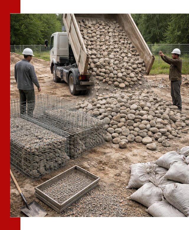 Камень для габионов фракция 70–151 в Канаше