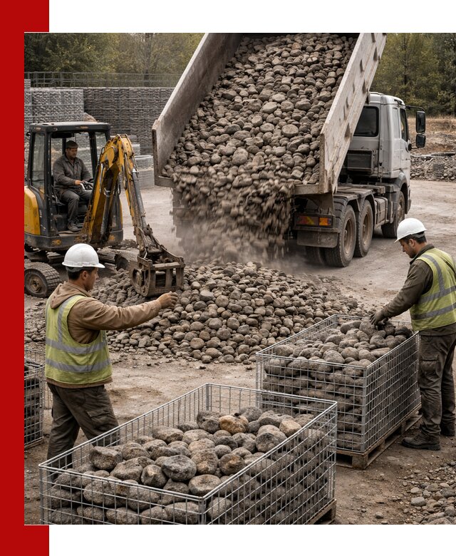 Камень для габионов фракция 100–201 в Канаше