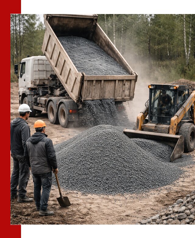 Гранитный отсев 0-5 с доставкой и разгрузкой в Канаше