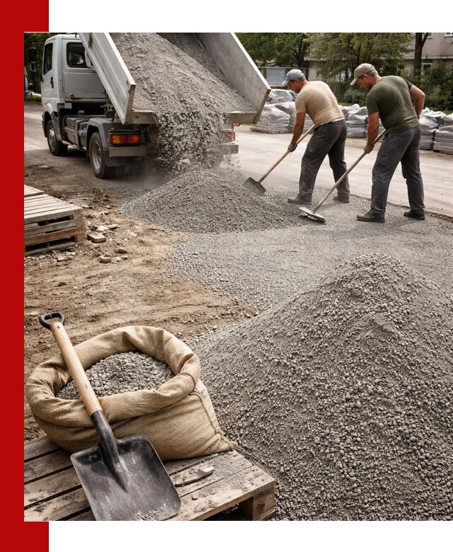 Отсев для тротуарной плитки в Канаше — доставка и укладка