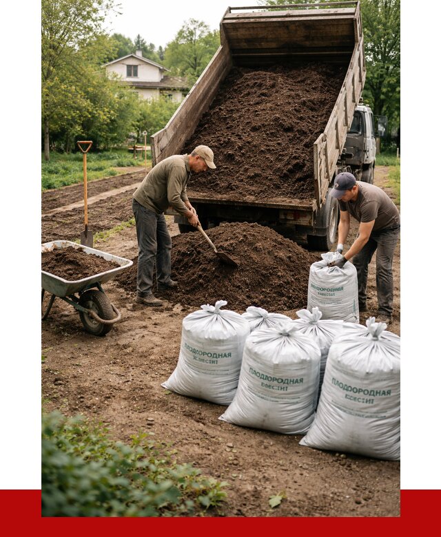 Плодородная смесь в Канаше от 4314 р./куб с доставкой | ПРОНЕРУДКна