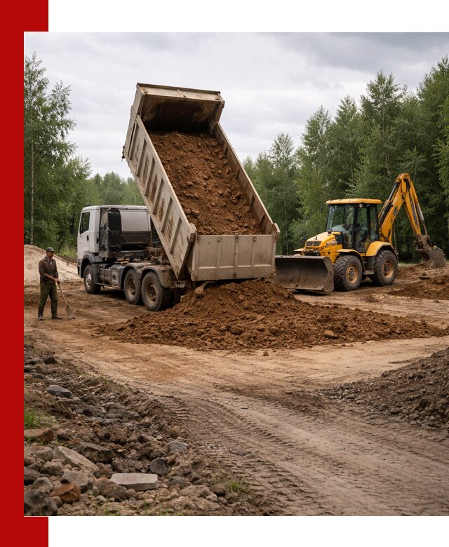 Доставка суглинка самосвалами в Канаше подсыпка и планировка