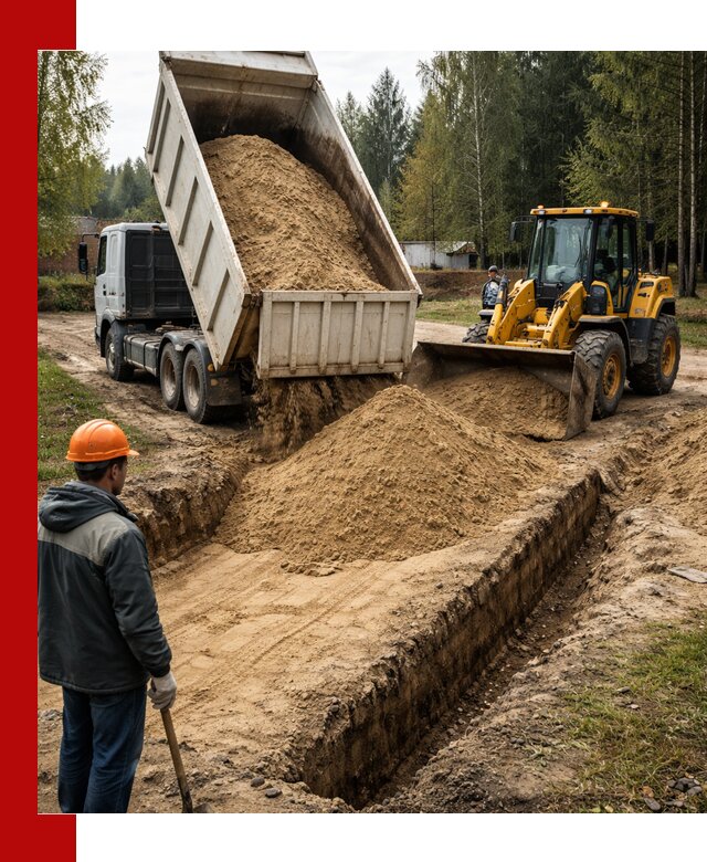Доставка песчаного грунта в Канаше для строительных работ