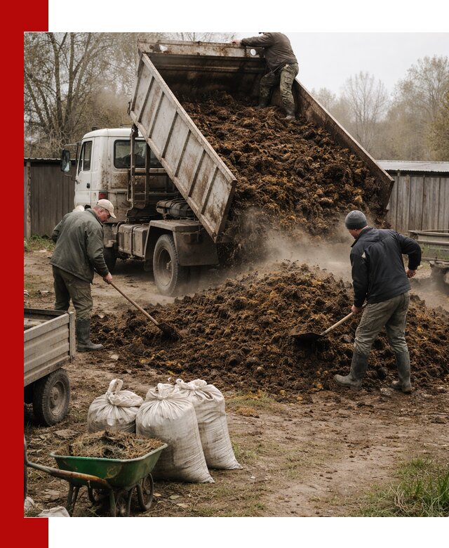 Доставка коровьего навоза самосвалом в Канаше