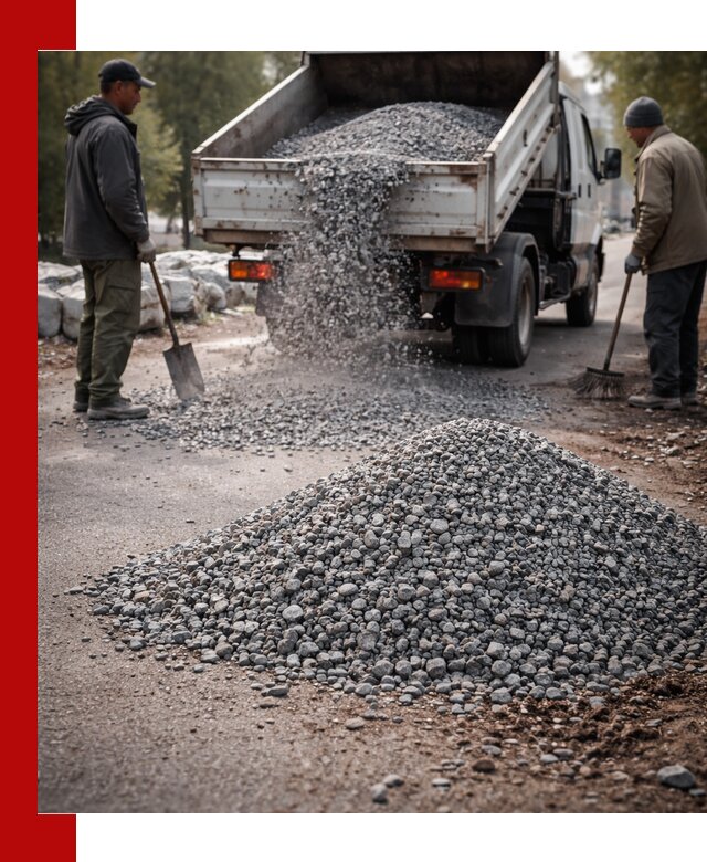 Гранитная крошка для посыпки дорог и тротуаров в Канаше