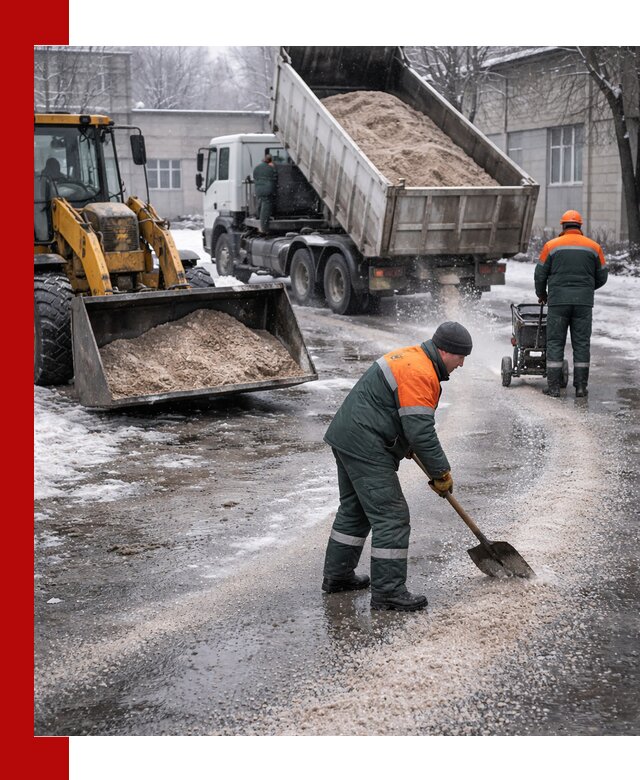 Реагент против гололеда с доставкой и нанесением в Канаше