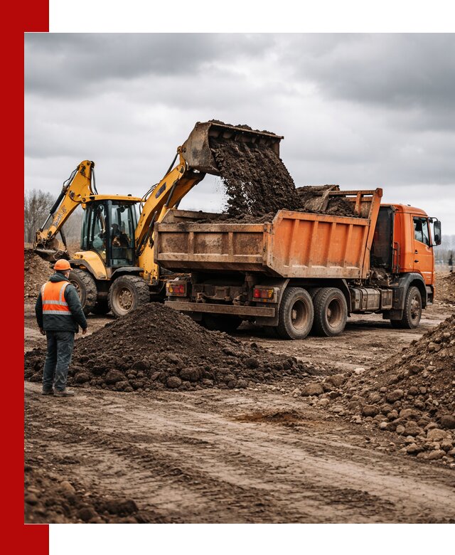 Вывоз грунта и строительного мусора в Канаше грузовыми самосвалами