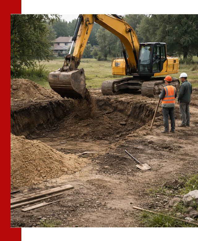 Рытье котлована под фундамент в Канаше (быстро и недорого)