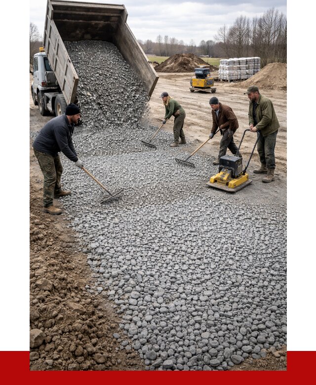 Устройство щебеночной подушки в Канаше от 4622 р. ПРОНЕРУДКна